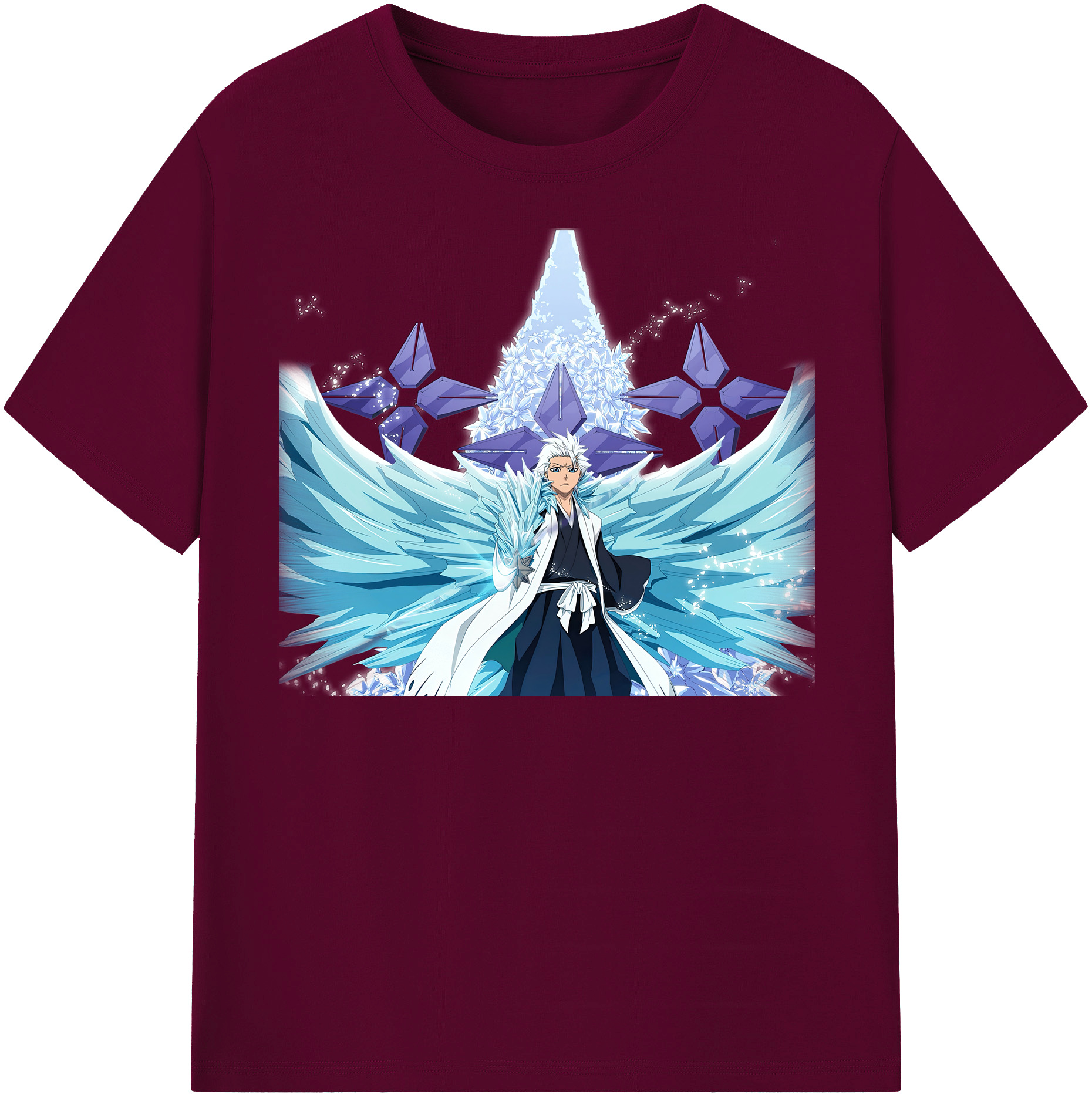 （画像用） ブリーチ 日番谷冬獅郎（ひつがや とうしろう） BLEACH Hitsugaya Toushirou レディースカジュアルプリントTシャツ（綿100％）